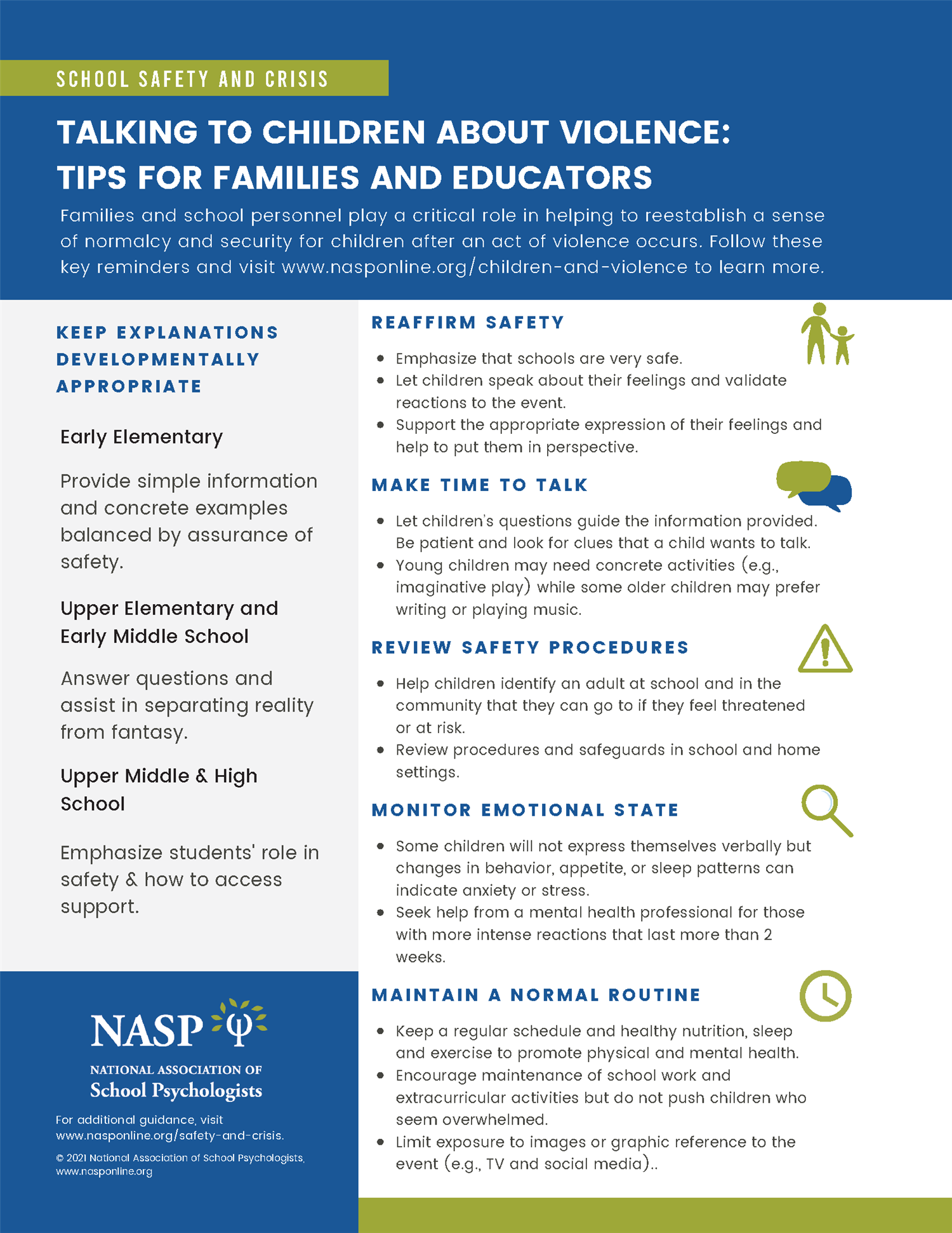 Infographic on children and violence